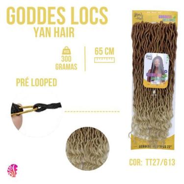 Imagem de Cabelo Sintetico Goddess Locs - Dread Com Cachos - Facil Aplicação P/C