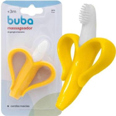 Imagem de Mordedor Massageador de Gengiva Banana Amarelo Buba Baby