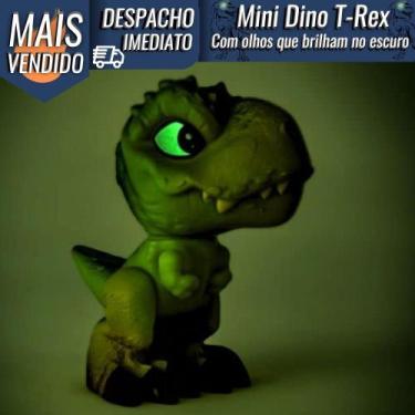 Imagem de MiBoneco Mini Dinossauro T-Rex Jurassic World Preto Brinquedo Criança 