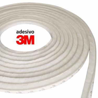 Imagem de Veda Frestas Escova Porta Janela 5x7mm 5m - Comfort Door, Branco
