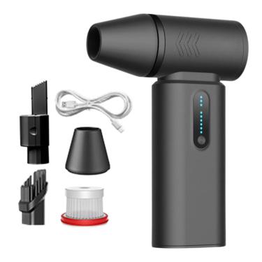 Imagem de Wswqop Mini jato de jato seco ventilador poderoso ventilador de alto desempenho o apanhador de pó Snow Blower para acampamento de limpeza de cabelo para, Preto