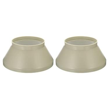 Imagem de PATIKIL Conector redutor de duto de 30.5 cm a 20.3 cm, 2 peças adaptador de aumento de ventilação de aquecimento e resfriamento resistente ao fogo para sistema de ventilação, bege 315 x 200 mm ID