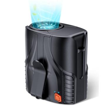 Imagem de DeeKom Ventilador de cintura pessoal portátil 2025 e ventilador de pescoço, motor sem escova de 14000 RPM, tempo de funcionamento 40H recarregável, operação silenciosa de 6 velocidades, resfriamento