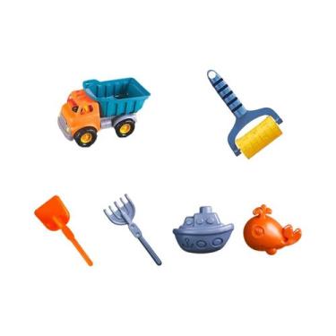 Imagem de Carrinho de Praia Infantil com Balde e Pá - Brinquedo de Verão, Y3033,