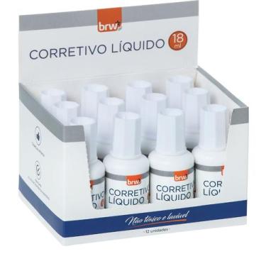 Imagem de Corretivo líquido branco - 18ml - BRW - Unid