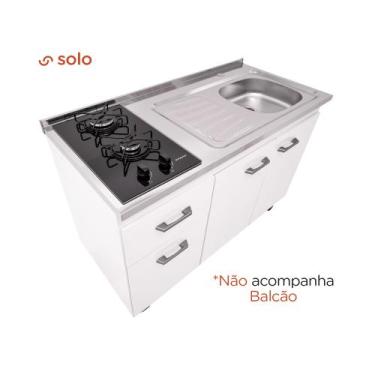Imagem de Fogão Pia 120x56,7 Cuba c/ válvula /Cooktop Esquerdo SOLO