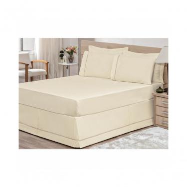 Imagem de Saia para Cama Box Casal King 01 Peça Palha Bordados Ricardo