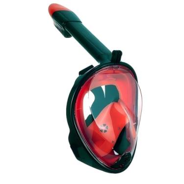 Imagem de GJNGKSIM Máscara De Mergulho Com Snorkel De Rosto Inteiro, Máscara De Mergulho Com Snorkel Com Suporte De Câmera Removível, Máscara De Mergulho Panorâmica De 180 Graus Antiembaçante E Antivazamento