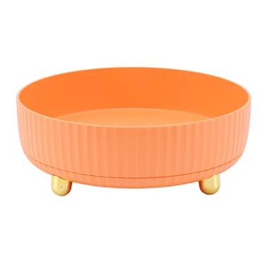 Imagem de ZAWELIYO Organizador Rotativo de 360 ​​Graus, Organizador Susan, Rack de Armazenamento Rotativo, 360 Graus de Plataforma Giratória Giratória Sem Deslizamento Estável para Armário de (Laranja)