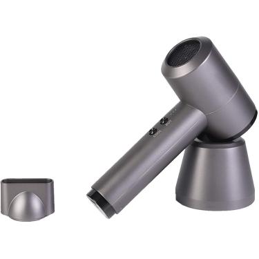 Imagem de Secador De Cabelo Sem Fio, Secador De Cabelo Sem Fio Portátil, Vento Frio & Vento Quente Dc Secador De Cabelo Recarregável Para Viagem, Outdoor, Camping, Crianças, Gray