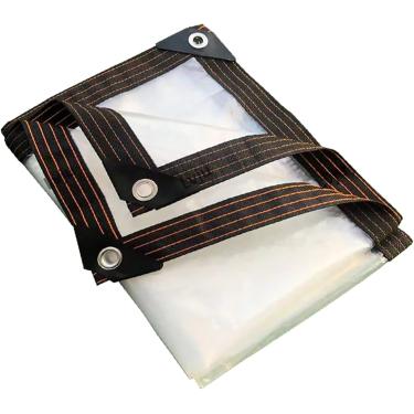 Imagem de Folhas De Plástico Transparente Reforçadas Perfuração De Canto à Prova D'água E Resistente Ao Frio, Com Perfurações, Podem Ser Personalizadas, Clear, 5x1m