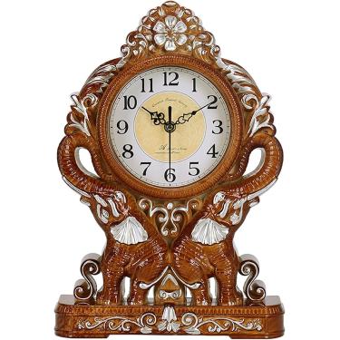 Imagem de Relógio De Mesa Grdfather Relógio Mtel Relógios Sala De Estar Relógio De Mesa Tique Relógio De Mesa Silencioso Imal Styling Com Pêndulo Para Sala De Estar Quarto Decoração De Casa, C, 2