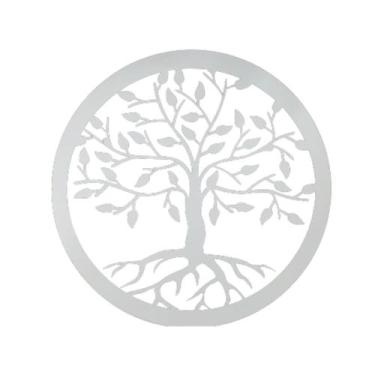 Imagem de mandala 30 cm arvore raizes mdf 3mm branco - trova