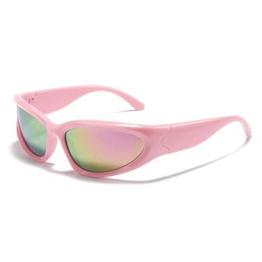 Imagem de Óculos de sol Goggle Mulheres Homens Moda Óculos de sol Punk Óculos Feminino Rosa Espelho Óculos UV400,C11 Rosa Espelho,Tamanho único
