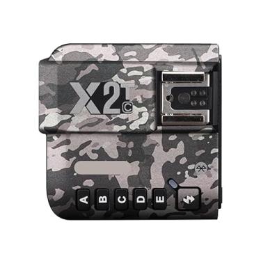 Imagem de Adesivo de flash de câmera antiarranhões para Godox X2T sem fio flash gatilho flash coat wrap película protetora corpo protetor capa de pele X 2T (Camuflagem de campo)