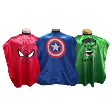 Imagem de Kit 3 Capa Infantil Para Corte Barbeiro Heróis - Barbershopp62, Capitã
