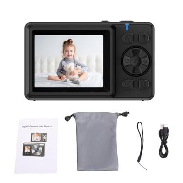 Imagem de Serounder Câmera Digital 4K, Câmera de Vídeo de Tela Dupla Com 48MP Com Tela de 48MP Com Fotografia de Viagem de 2,4 Polegadas de 18x para Fotografia de Viagem Portátil (Preto)