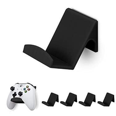Imagem de BRAINWAVZ Game Controller Holder Wall Mount Stand (4 Pack) For XBOX, PS5, SERIES X, ONE, PS4, PS3, SWITCH, NINTENDO, PC & MORE, Fits Latest & Retro Gamepads, Stick On, Easy To Install, UGC1