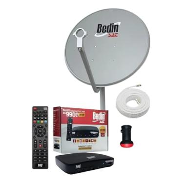 Imagem de Kit Receptor Bedin Bs9900s C/Antena Ku 60cm E Lnbf Simples