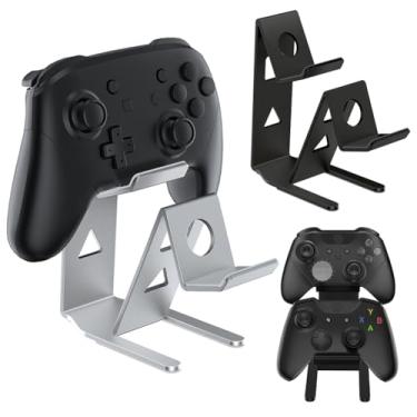 Imagem de ASIEIT Suporte de controle universal de alumínio de 2 níveis para entusiastas de jogos de mesa, suporte de presente compatível com séries XS, Elite 2, PS5, PS3, Switch Pro e quase todos os controles