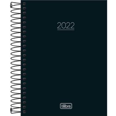 Imagem de Agenda Capa Dura Espiral Diária - M4 - 11,7x16,4 Cm - Pepper 2022 - Tilibra - Preto
