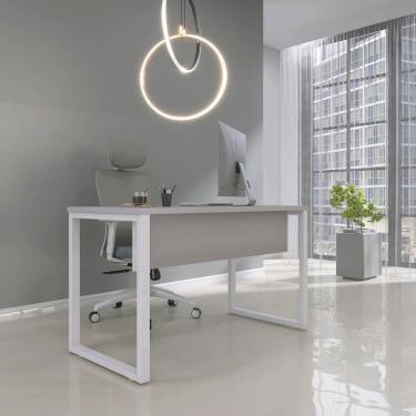 Imagem de Escrivaninha para Escritório 73,5cm X 150cm Cinza/Branco