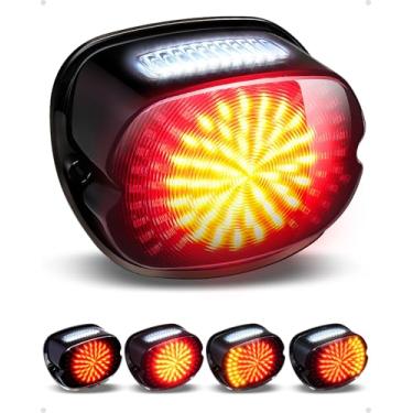 Imagem de PBYMT Luz traseira de LED para motocicleta, sinal de seta, placa de carro, luzes traseiras fumê Plug and Play, adequado para Harley Davidson Dyna Sportster 883 1200 Road King Glide Electra Heritage