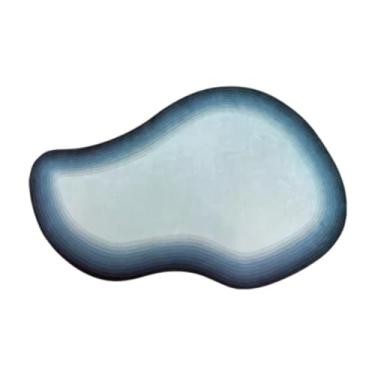 Imagem de Tapete de pelúcia grosso para sala de estar, com formas irregulares, para quarto, casa, macio, fofo, gradiente de cor, decoração de sala de estar (200x250 cm/E)