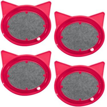 Imagem de 4 Arranhador Gato Super Cat Relax Pop Furacão Pet - Vermelho