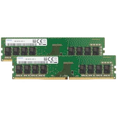 Imagem de Samsung 16 GB (2 x 8 GB) DDR4 2400 MHz PC4-19200 (PC4-2400T) CL17 UDIMM 1Rx8 Single Rank 1.2V Non-ECC DIMM 288-Pin Desktop PC RAM Memory