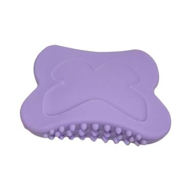 Imagem de Ysyqkn Ferramenta de massagem manual Gua Sha, versátil, única e ergonômica, de silicone, escova para esculpir, presente de viagem para escritório e SPA, Roxo