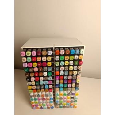 Imagem de Nicho organizador para 168 canetas marcadoras pintado branco