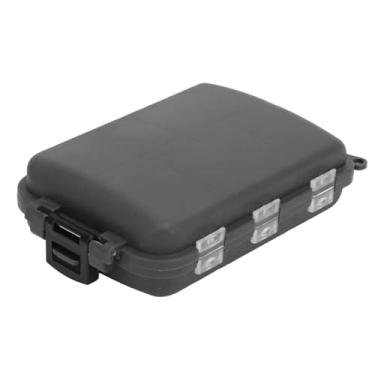 Imagem de Zhjvihx Pequena Caixa de Equipamento de Pesca Dura, Capa Portátil Portátil de Gancho de Pesca à Prova d'água para Ao Ar Livre (Preto)