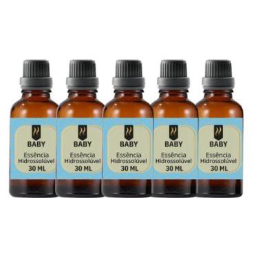 Imagem de Super Kit 5 Essências A Base Água Hidrossolúvel 30ml Difusor - Nattuar