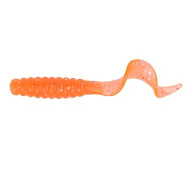 Imagem de ZZTWER 10 iscas artificiais, iscas de pesca de silicone macio 4,8 cm 1,2 g Worm Jigging Wobblers Shrimp Fishy Smell Additive Tackle