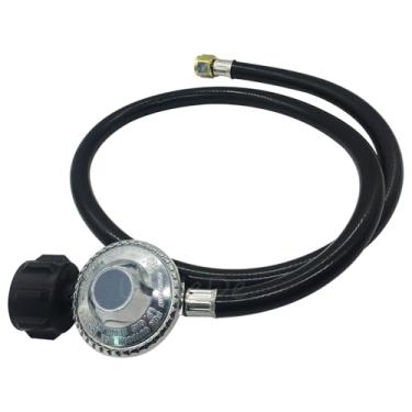Imagem de Uenede Mangueira reguladora de propano de 90 cm, QCC1 para porca flare fêmea de 0,9 cm, peças de reposição para regulador de grade universal, para a maioria dos aquecedores de churrasqueira a gás LP e