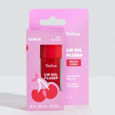 Imagem de Lip Oil Plump Dailus Cereja Brilho Labial Hidratante Nova Fórmula