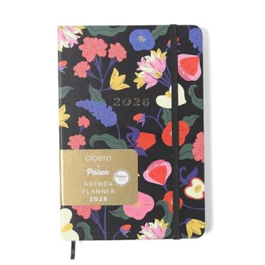 Imagem de AGENDA PLANNER CICEROS 2026 DOCE FLORADA SEMANAL 14X21 PRETO