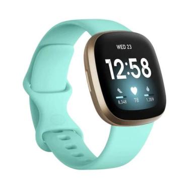 Imagem de Pulseira De Silicone Para Smartwatch Fitbit Versa 4 3 Sense 2, Acessór