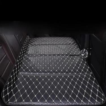 Imagem de QIYUNI Extensor de cama para colchão de carro não inflável, portátil, dobrável, acampamento, viagem para dormir (preto [linha preta])