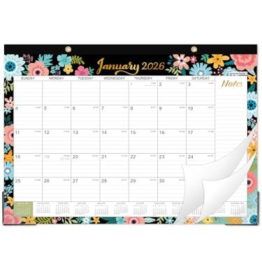 Imagem de Calendário de mesa 2021 - preto floral