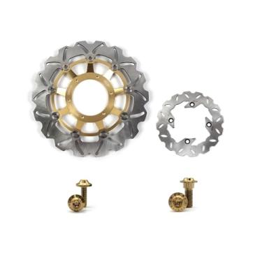 Imagem de Arashi Discos de freio dianteiros traseiros grandes com parafusos de montagem para Honda CBR250R 2011-2013, peças de acessórios de reposição de motocicleta