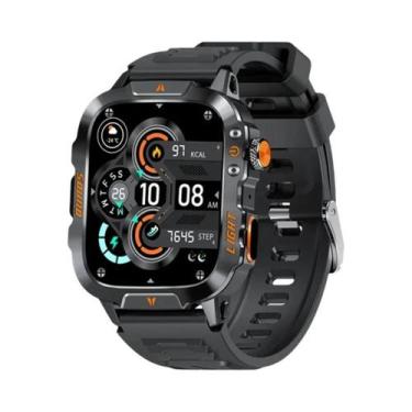 Imagem de Relógio Inteligente Militar Masculino À Prova D'Água Com Lanterna LED,