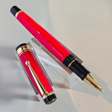 Imagem de zhongyuansu Caneta esferográfica de luxo – Canetas executivas clássicas com acabamento dourado – fluxo de tinta suave, presente profissional para negócios, escritório e escola (vermelho, verde, preto