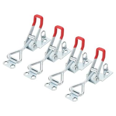 Imagem de HARFINGTON 4 peças de grampo ajustável M5 x 28 mm 99.8 kg capacidade de retenção 4001 estilo trava de liberação rápida prendedores ferrolho com orifício de bloqueio para tampa de defumador gabarito