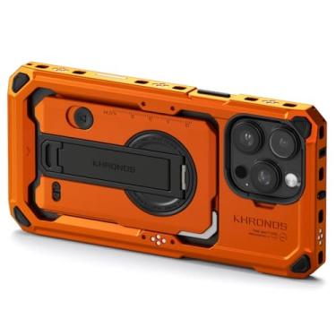 Imagem de Tilta Capa Khronos compatível com iPhone 16 Pro Max – Laranja | Acessórios para produção de filmes móveis | Gaiola da câmera do telefone | Equipamento de vídeo para celular TK-IP16-PMFC-O