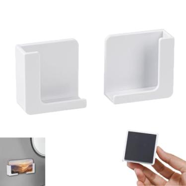 Imagem de ArrErr Suporte magnético de telefone para geladeira, academia, suporte magnético para telefone com ímãs flexíveis, suporte adesivo para tablet para cozinha, geladeira, freezer, forno de microondas