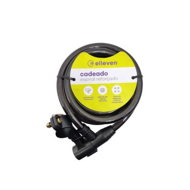 Imagem de Cadeado Elleven Cabo Aço 1,5mt X 12mm P/Bike Moto Chaves