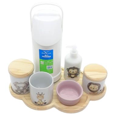 Imagem de Kit higiene bebê Safari 7 pçs Bdj Nuvem pinus Molh Red RS