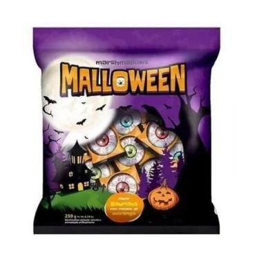Imagem de Doce Marshmallow De Olho Baunilha E Morango C/50Un Pacote - Malloween